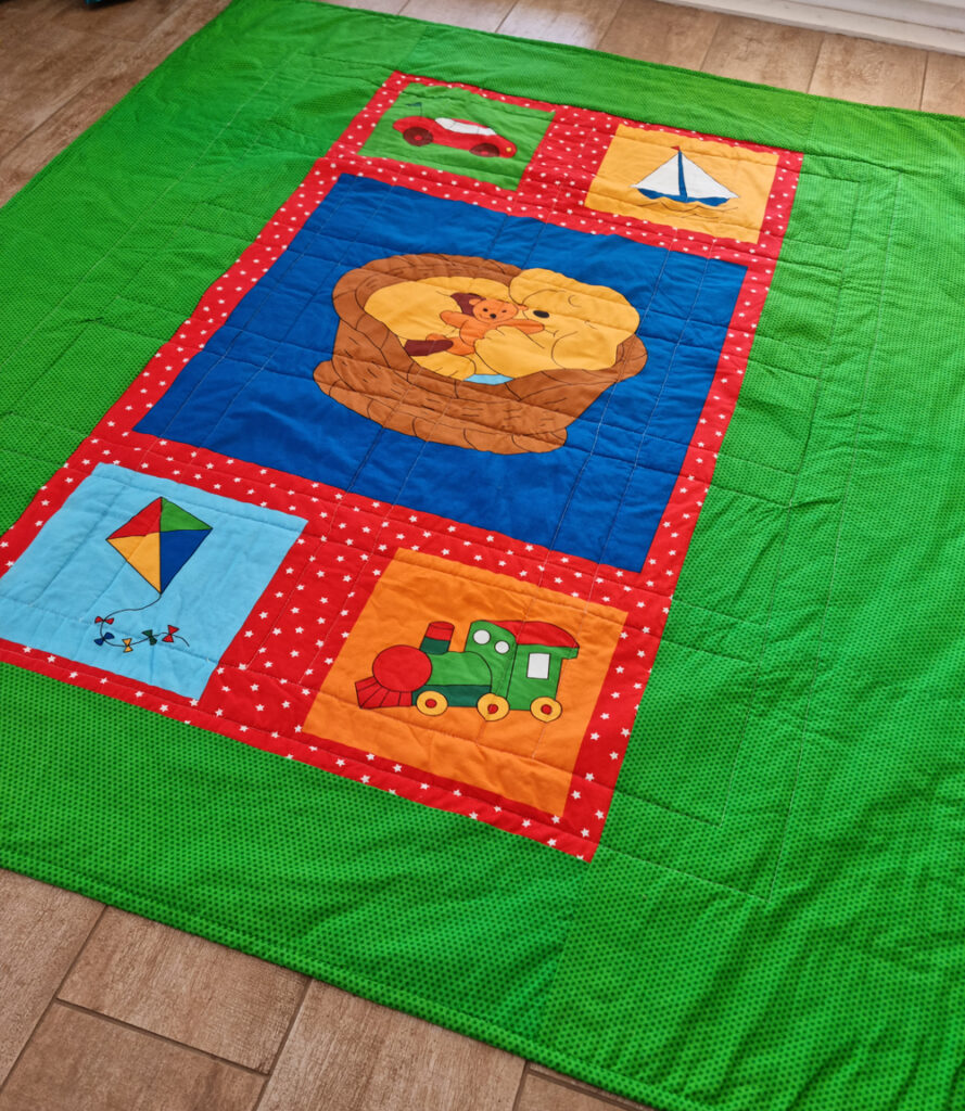 The back of the baby quilt